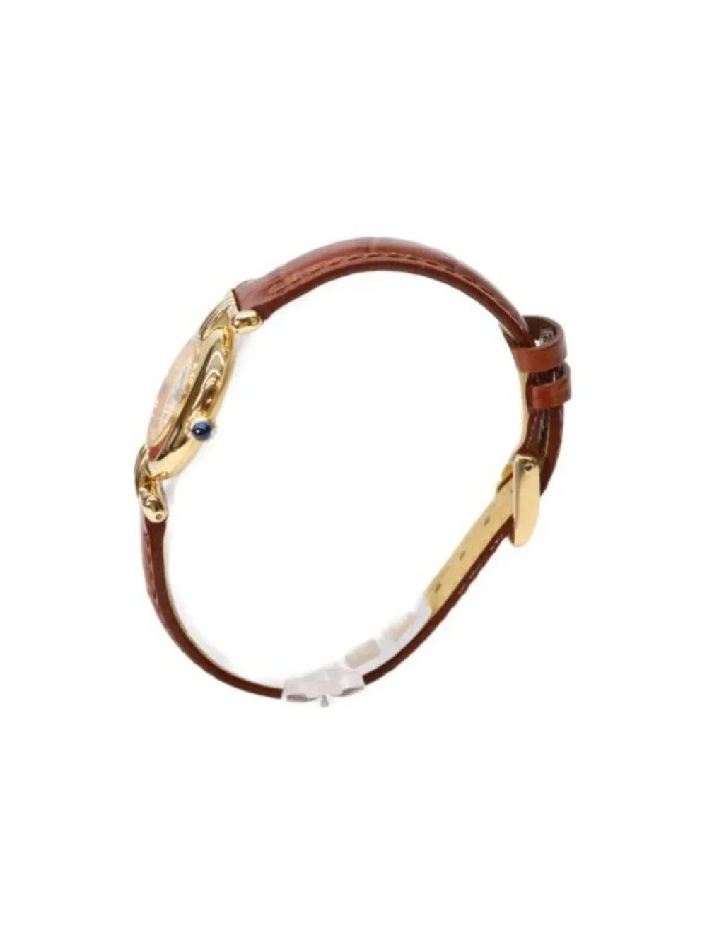 Cartier Must Colise Vermeil SM Ivory Roman Dial Quartz Leather